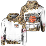Basketball Mom Leopard - Personalized Basketball All Over Shirt