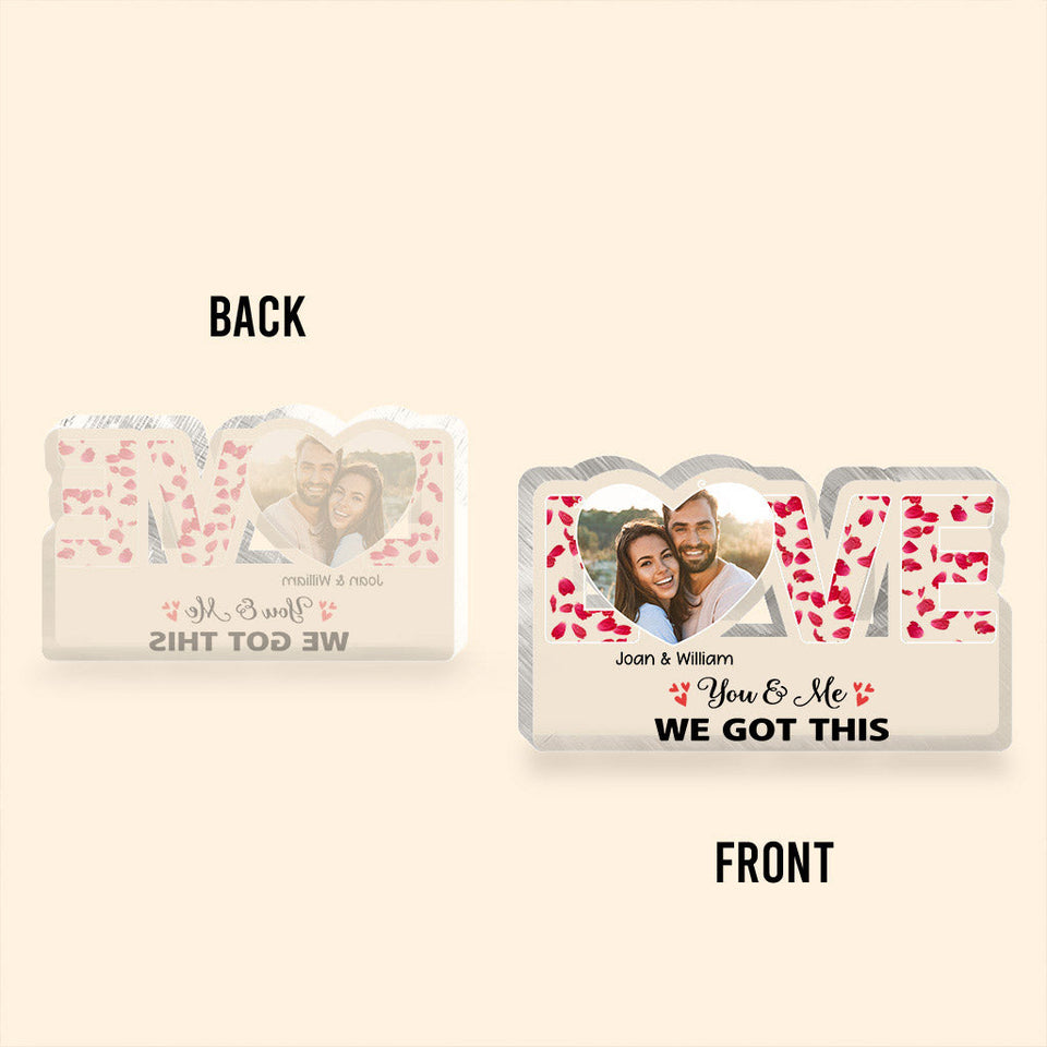 This Is Us - Couple gift for husband, wife, girlfriend, boyfriend - Personalized Custom Shaped Acrylic Plaque