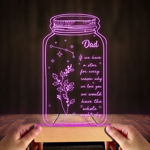 If I Had A Star Birth Flower Zodiac Sign - Gift for mom, grandma, daughter, wife, girlfriend, dad, grandpa, boyfriend, husband - Personalized Shaped Plaque Light Base