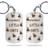 Dad's Little Cuties - Gift for dad, grandpa, mom, uncle, aunt, grandma - Personalized Stainless Steel Keychain