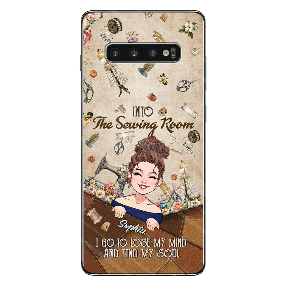 And Into The Sewing Room I Go - Personalized Sewing Phone Case