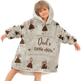 Grandma's Little Cuties - Gift for grandma, mom, dad, grandpa - Personalized Blanket Hoodie