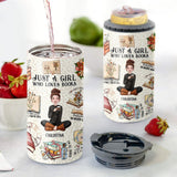Just A Girl Who Loves Books - Personalized Book Can Cooler