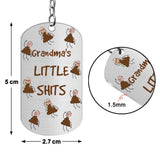 Dad's Little Cuties - Gift for dad, grandpa, mom, uncle, aunt, grandma - Personalized Stainless Steel Keychain