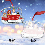 You & Me And The Dogs - Personalized Camping Transparent Ornament