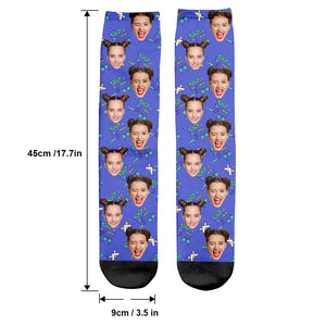 Custom Face Party Pattern - Personalized Bestie Socks