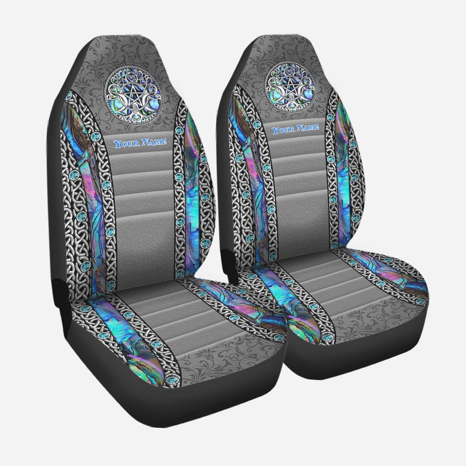 Triple Moon Pentacle - Personalized Witch Seat Covers