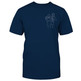 Custom Line Art - Personalized granddaughter Embroidered T-shirt
