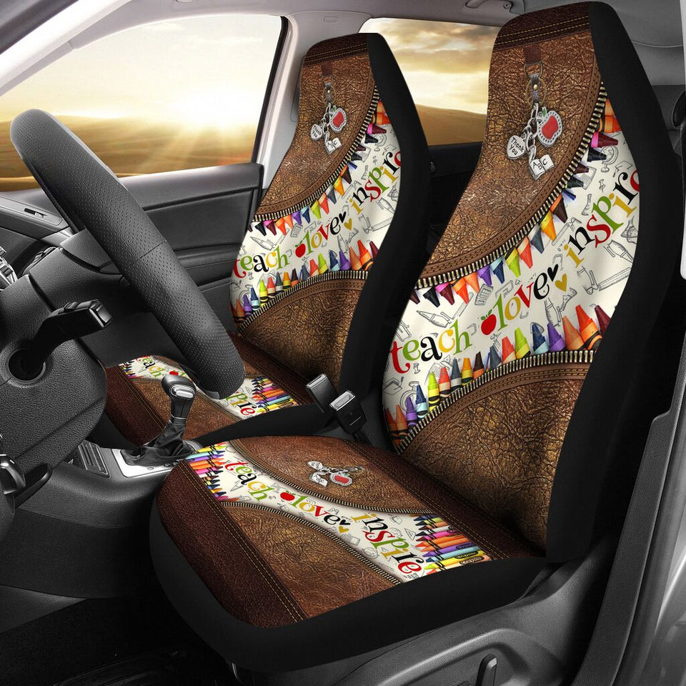 Teach Love Inspire Teacher Seat Covers 0622
