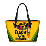 Positive Affirmations Butterfly - Personalized Butterfly Leather Bag