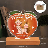 Congrats On Being My Favorite - gift for husband, wife, boyfriend, girlfriend - Personalized Shaped Plaque Light Base