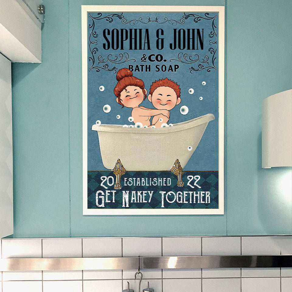 Get Nakey - Personalized Couple Canvas And Poster