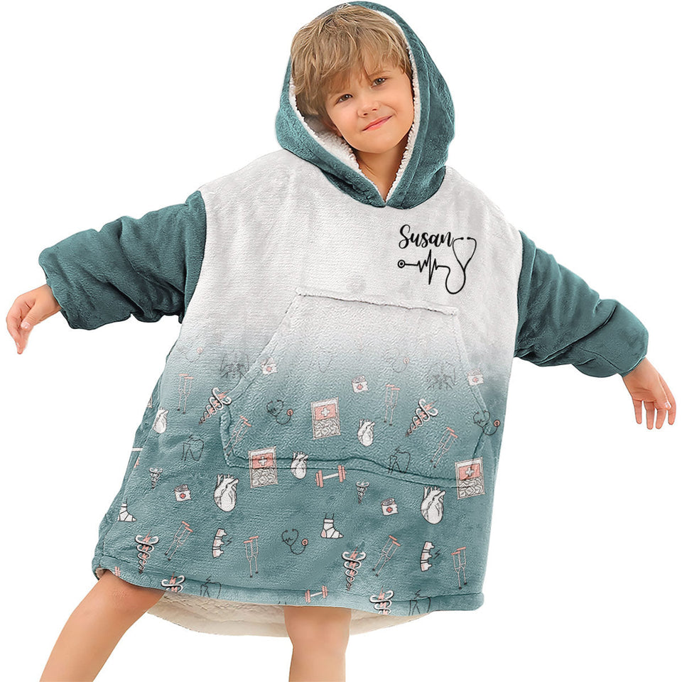 Nurse Jacket - Personalized Nurse Blanket Hoodie