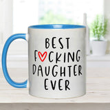 Best Daughter Ever - Personalized Daughter Accent Mug