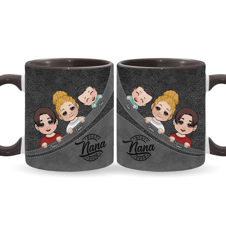 Best Grandma / Grandpa / Dad / Mom Ever - Personalized Grandma Accent Mug