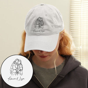 Custom Photo - Personalized Bestie Embroidered Classic Cap