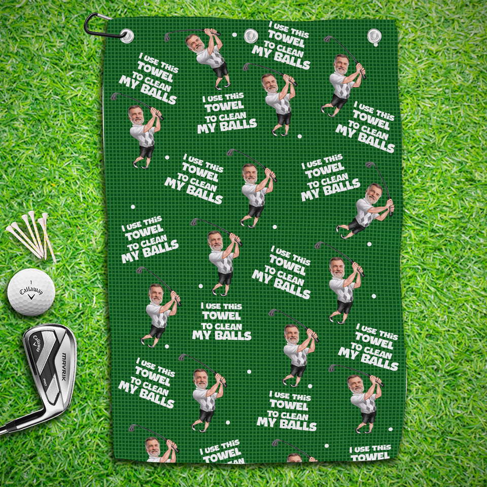 I Use This Towel To Clean My Balls - Golf gift for dad, husband, boyfriend, him - Personalized Golf Towel