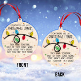 Coworkers Are Like Christmas Lights Together They Shine - Personalized Colleague Ornament