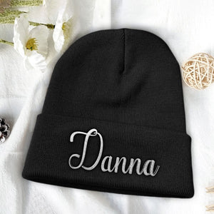 Custom Name - Personalized Newborn Embroidered Beanie