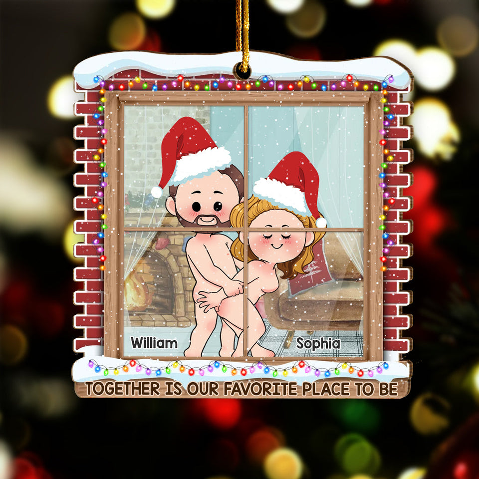 Together Is Our Favorite Place - Personalized Couple Ornament