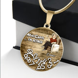 Who Cares I'm Retired - Personalized Retired Round Pendant Necklace