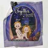Together Is Our Favorite Place To Be - Personalized Camping Blanket