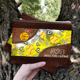Peace Love Softball - Personalized Softball Pouch