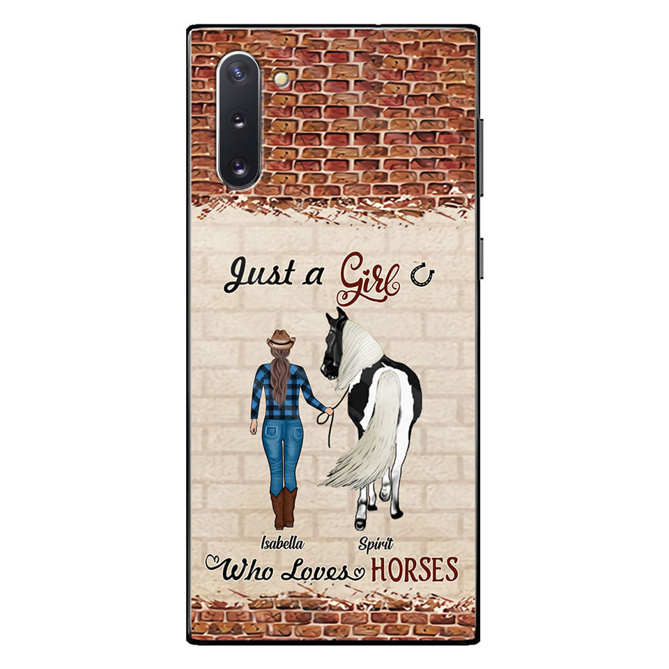 Just A Girl Who Loves Horses - Personalized Horse Phone Case