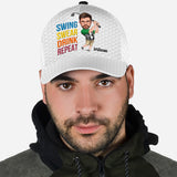 Swing Swear Drink Repeat - Personalized Golf Classic Cap