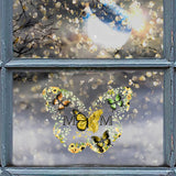 Mom & Children Butterflies Christmas Flower - Personalized Mother Decal Die Cut