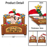 Let's Be Naughty - Personalized Couple Ornament