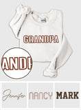 Custom Name - Personalized Grandpa Embroidered Sweater