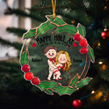Happy Holiday - gift for husband, boyfriend - Personalized Transparent Ornament
