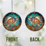 Love Turtles - Personalized Turtle Car Ornament
