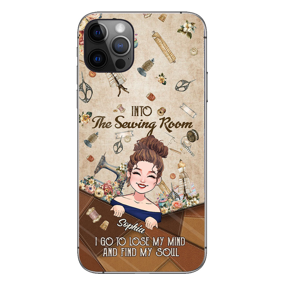 And Into The Sewing Room I Go - Personalized Sewing Phone Case