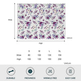 Custom Dog Name Purple Flowers - Personalized Dog Blanket