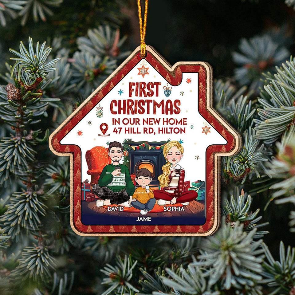First Christmas In Our New Home - Personalized Housewarming Ornament