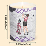 Golf Instruction - Golf gift for her, girlfriend, wife, daughter - Personalized Candle With Wooden Lid