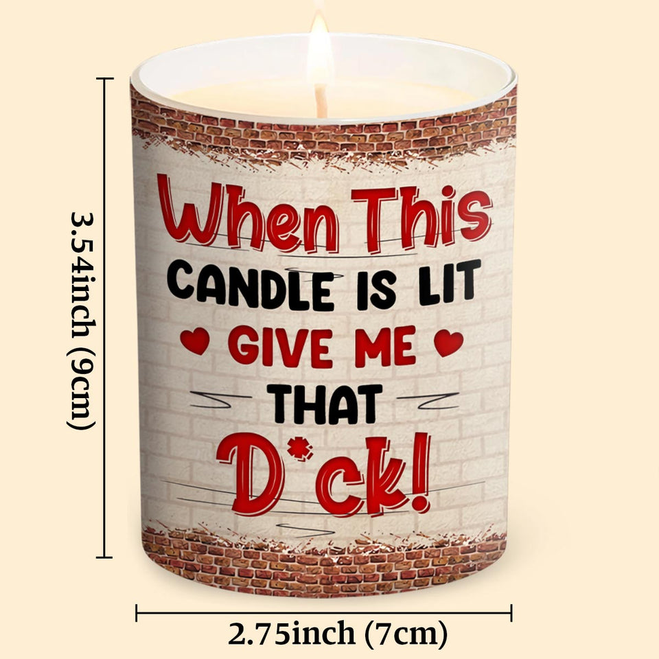 When This Candle Is Lid - Personalized Couple Candle With Wooden Lid