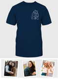 Custom Line Art - Personalized Sibling Embroidered T-shirt