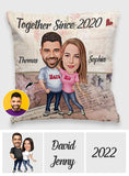 Together Since - Personalized Couple Throw Pillow