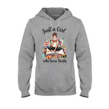 Just A Girl Who Loves Books - Personalized Book T-shirt and Hoodie