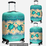Salty Lil' Beach - Personalized Turtle Luggage Cover