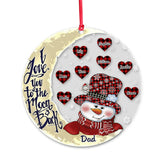 I Love You To The Moon - Gift for grandma, grandpa, mom, dad - Personalized Ornament