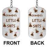 Dad's Little Cuties - Gift for dad, grandpa, mom, uncle, aunt, grandma - Personalized Stainless Steel Keychain