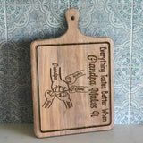 Everything Tastes Better When Grandpa Makes It - Personalized Grandpa Cutting Board