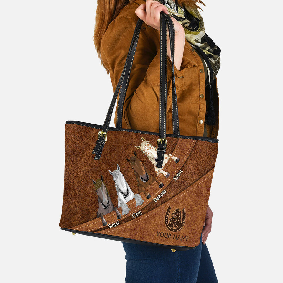 Love Horse - Personalized Horse Leather Bag