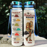 The Mountains - Personalized Hiking Water Tracker Bottle
