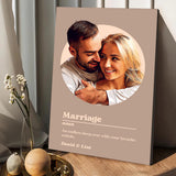 Marriage Portrait Definition - Personalized Husband And Wife Canvas And Poster