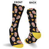 Funny Icon Pattern - Personalized Grandpa Socks